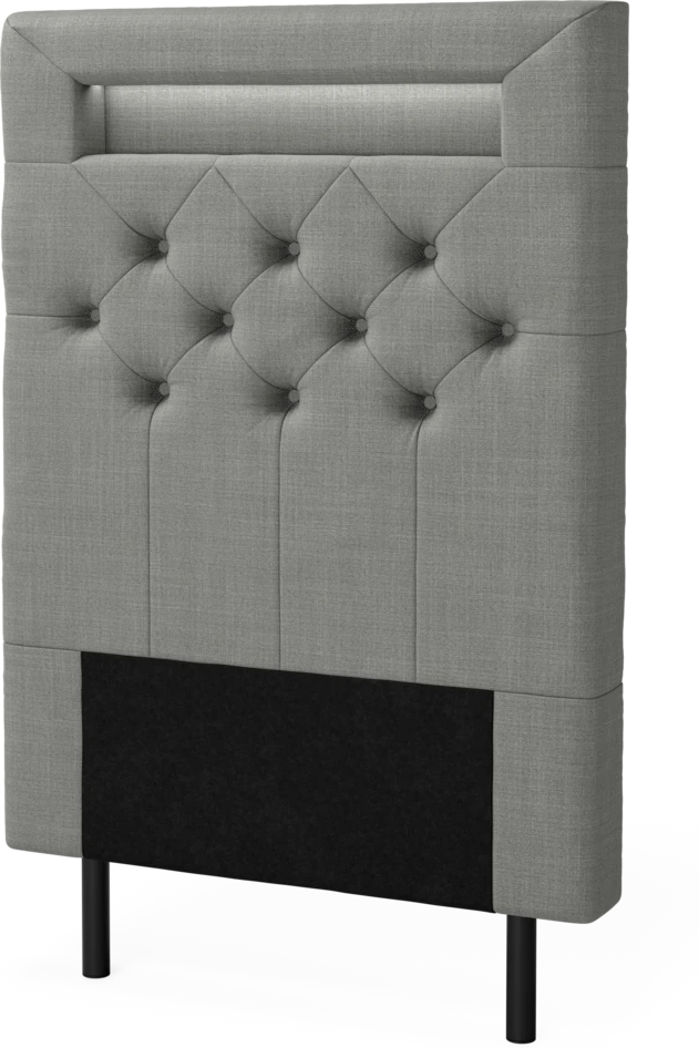 New York led - Sänggavel, 90-210 cm - Grå