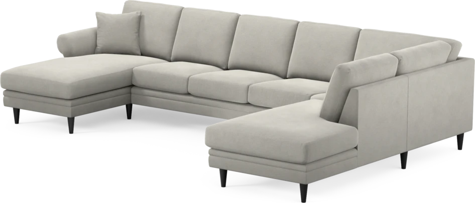 Eden - 3-sits soffa med schäslong vänster och divan höger - Grå