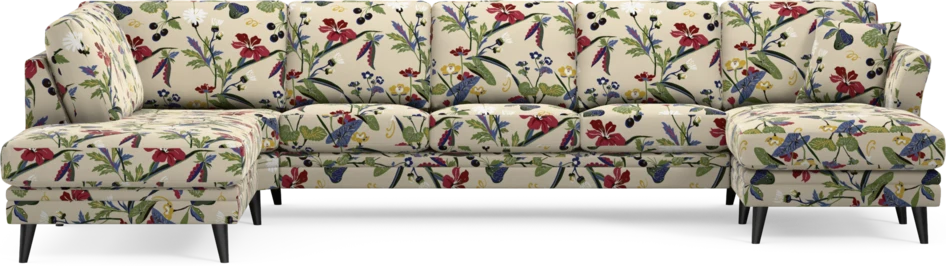 Eden - 3-sits soffa med divan vänster och schäslong höger - Flerfärgad