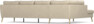 County - 3-sits soffa med divan vänster - Beige