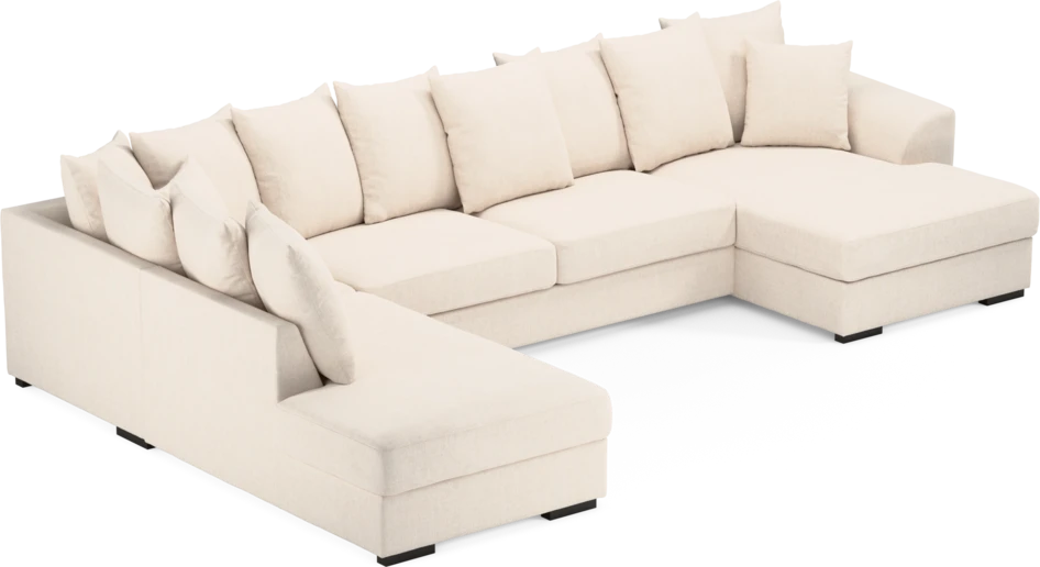 Town - 3-sits soffa med divan vänster och schäslong höger - Vit