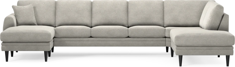 Eden - 3-sits soffa med schäslong vänster och divan höger - Grå