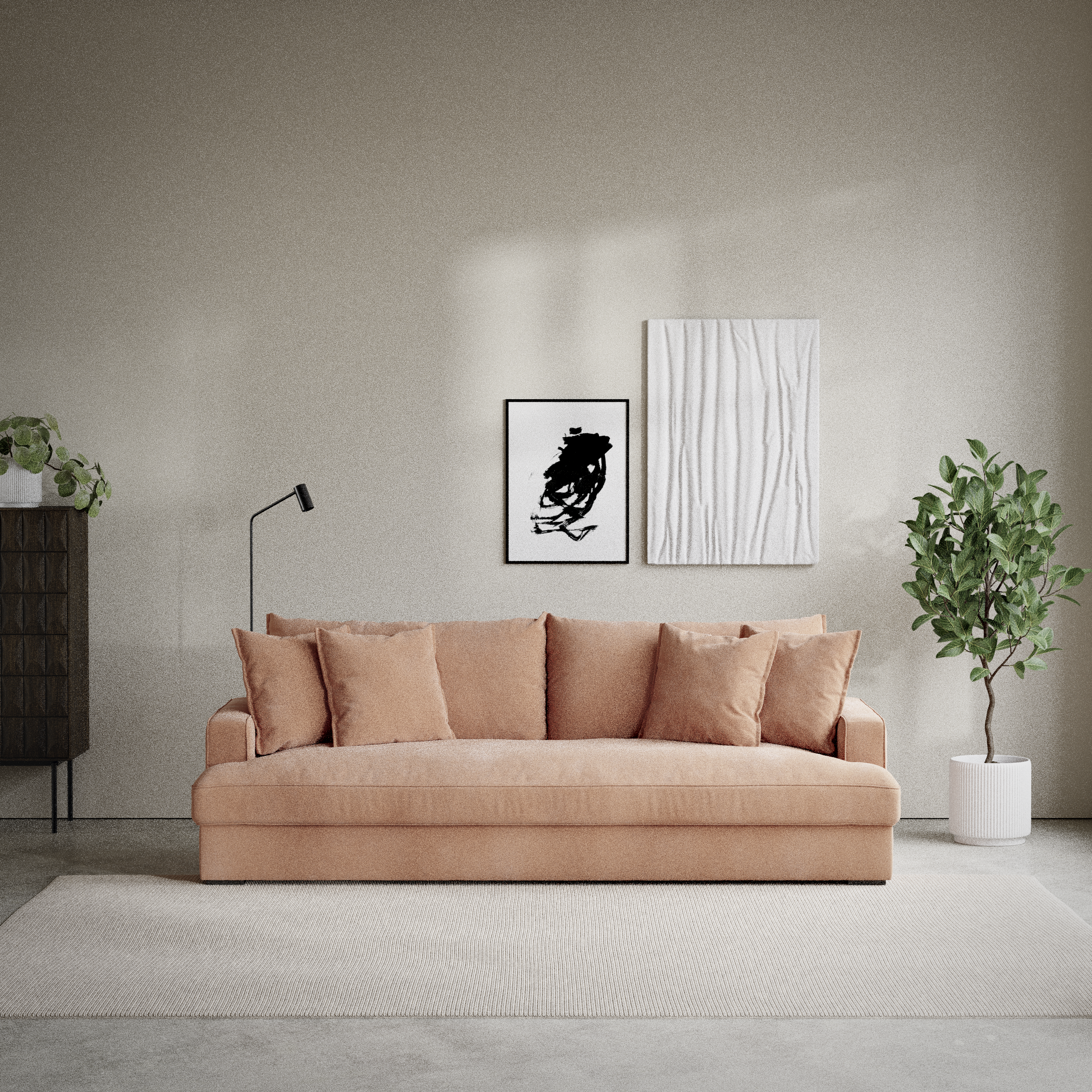 Mila - 4-sits soffa, hel dyna - inspiration