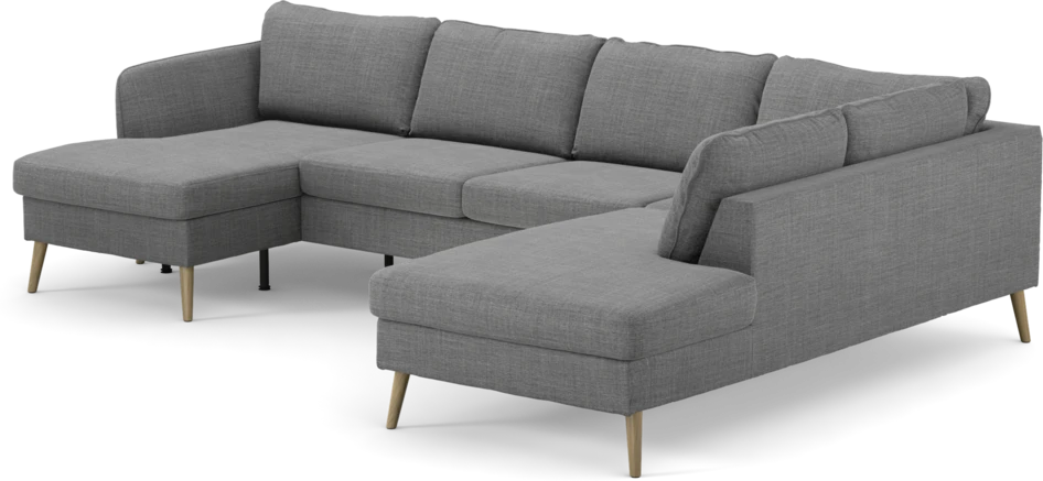 County - 3-sits soffa med schäslong vänster och divan höger - Grå