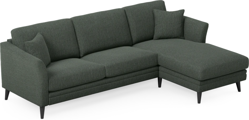Eden - 2,5-sits soffa med schäslong - Grön