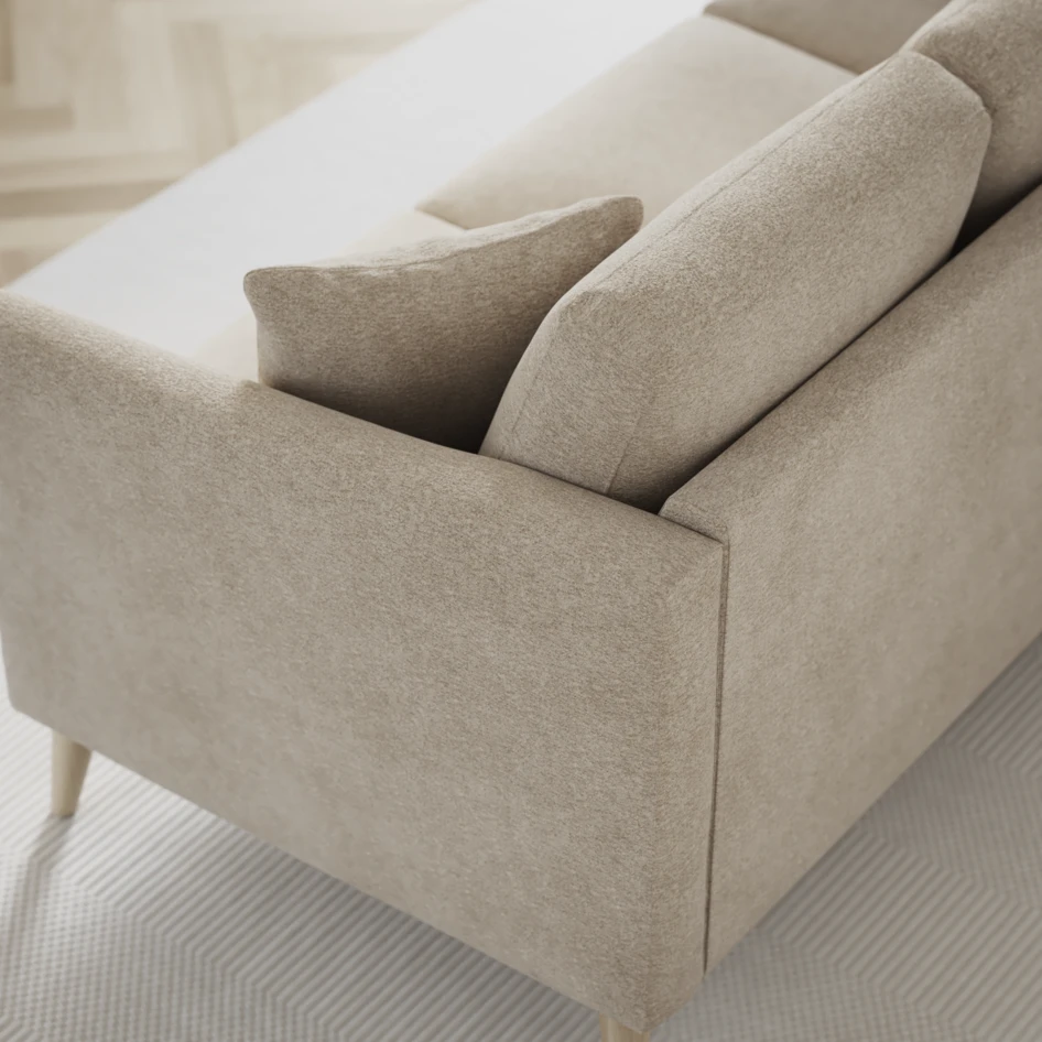 Eden - 3-sits soffa svängd - Beige