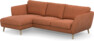 Madison Lux - 2-sits soffa med schäslong vänster - Orange