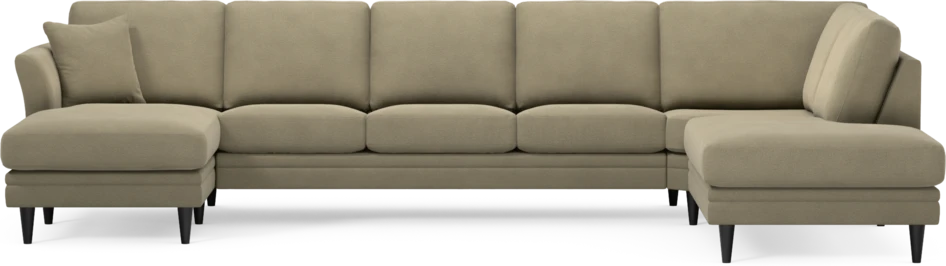Eden - 3-sits soffa med schäslong vänster och divan höger - Beige