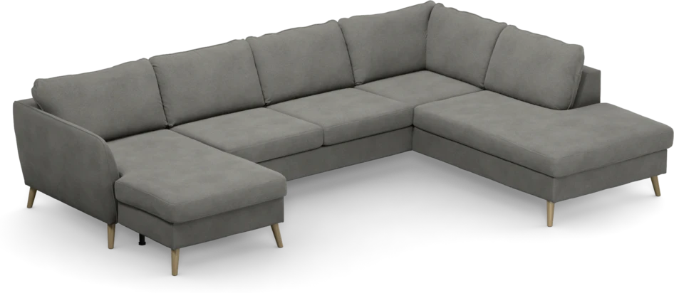 County - 3-sits soffa med schäslong vänster och divan höger - Grå