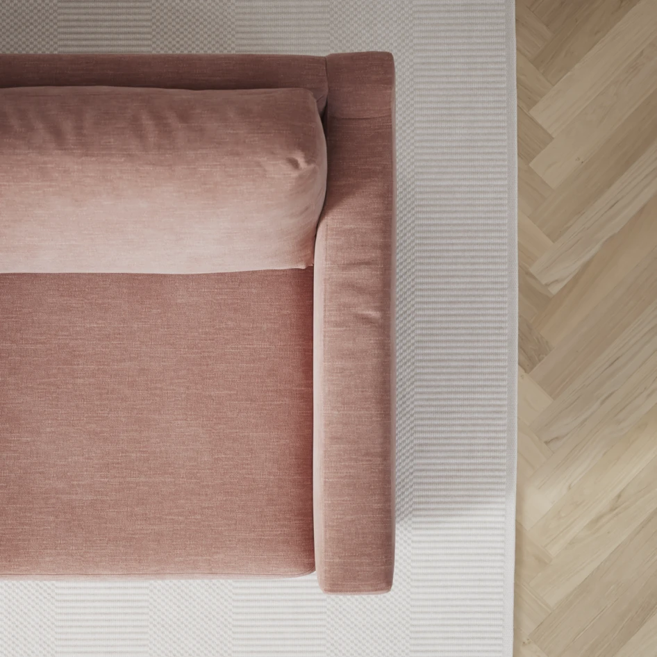 Friday - 3-sits soffa med schäslong vänster - Rosa