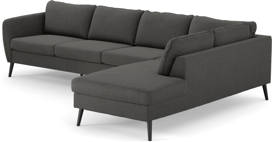 County - 3-sits soffa med divan höger - Grå