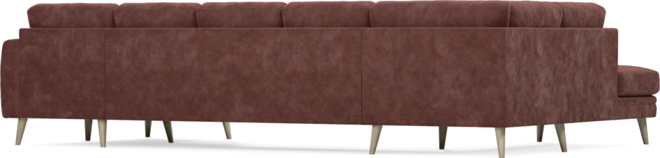 Eden - 3-sits soffa med divan vänster och schäslong höger - Röd