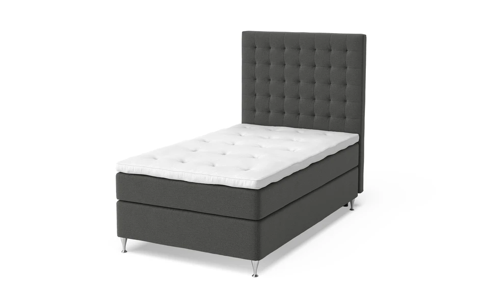 Sleep Delux - Kontinentalsäng, enkelsäng med bäddmadrass Dream Delux vit - Svart