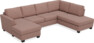 Friday - 3-sits soffa med schäslong vänster och divan höger - Rosa