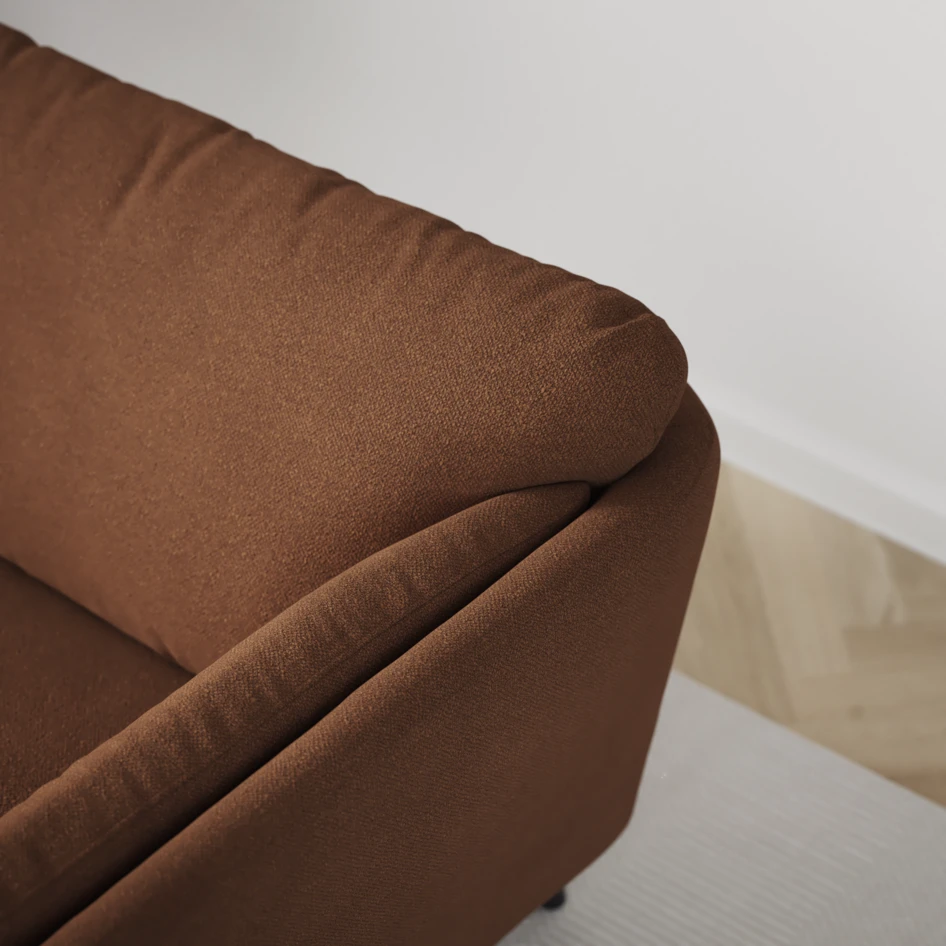 Madison - 2-sits soffa med divan vänster och schäslong höger - Brun