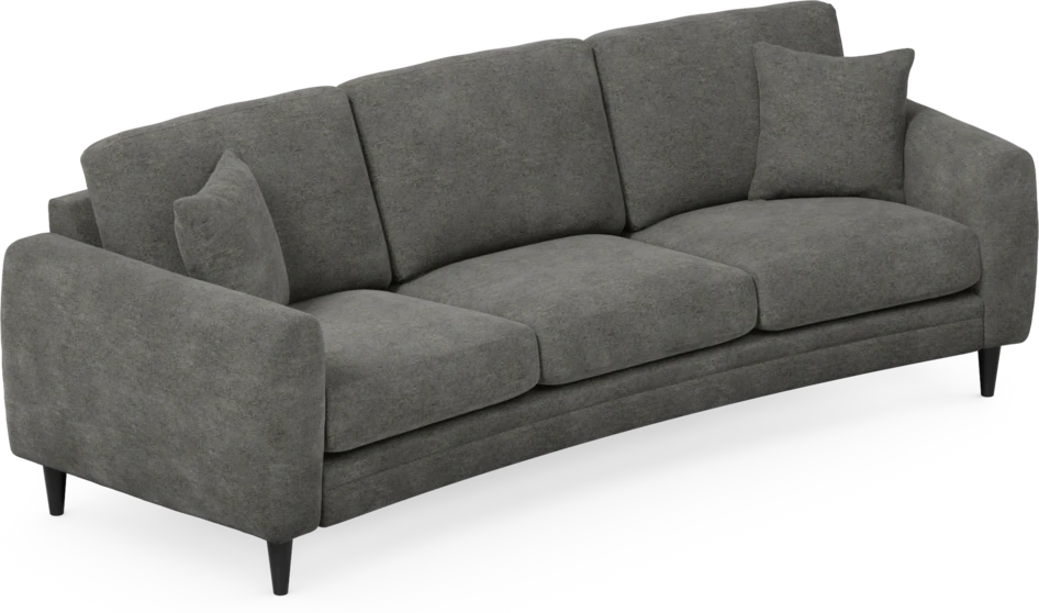 Eden - 3-sits soffa svängd - Grå
