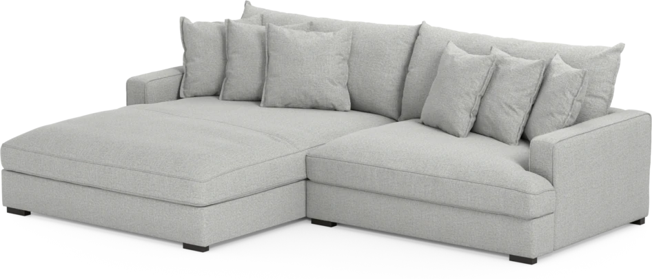 Rossi - 2-sits soffa med schäslong XL vänster - Grå