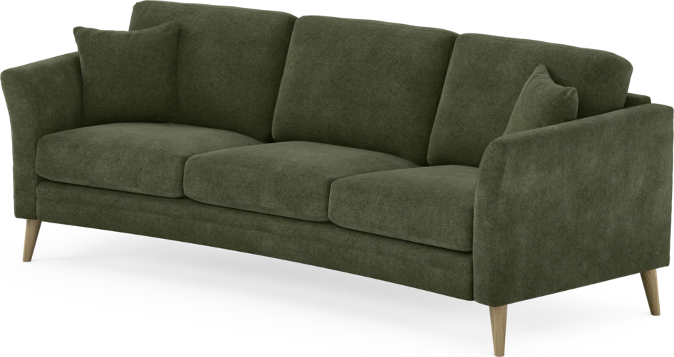 Eden - 3-sits soffa svängd - Grön