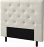 Delux Pikerad Låg - Sänggavel, 90-210 cm - Beige