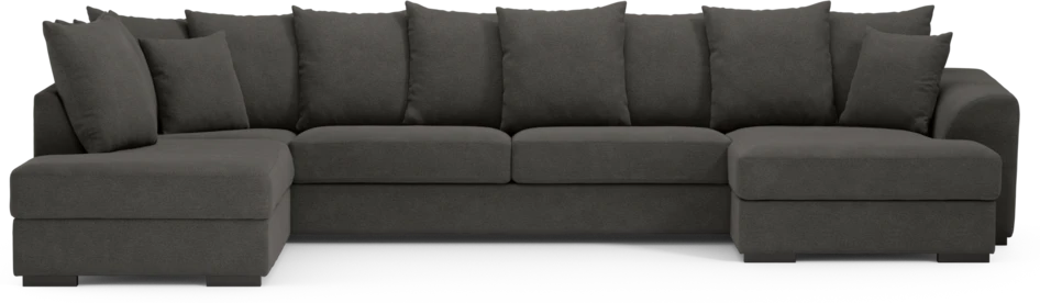 Town - 3-sits soffa med divan vänster och schäslong höger - Brun