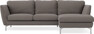 Madison Lux - 2-sits soffa med schäslong höger - Brun