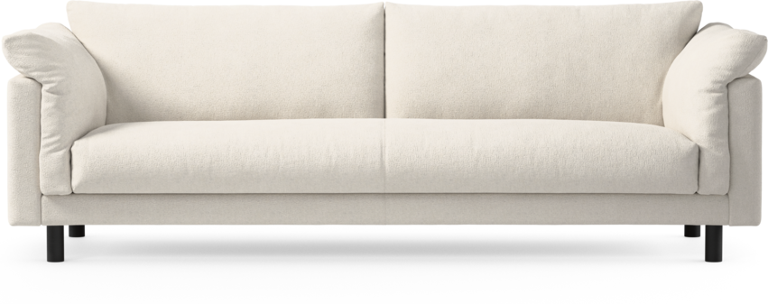 Cherrie - 4-sits soffa, hel dyna, fast klädsel - Vit