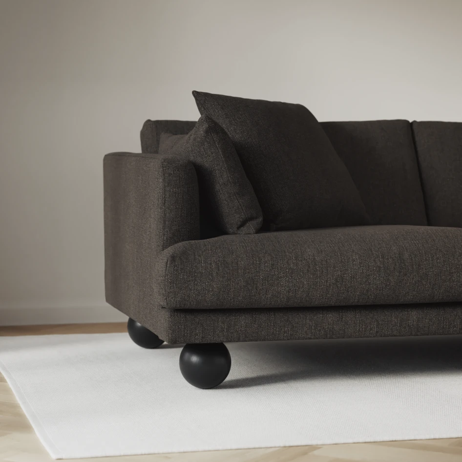 Harper - 3-sits soffa - Brun