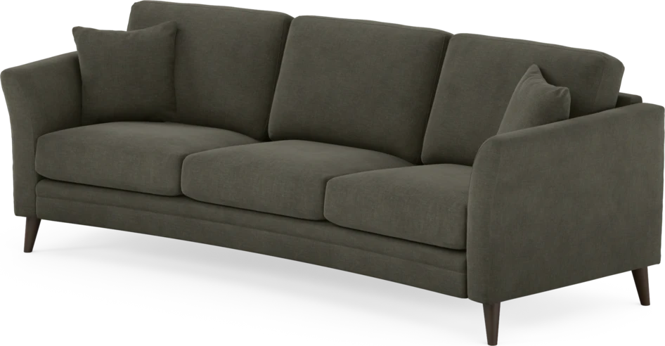 Eden - 3-sits soffa svängd - Grå