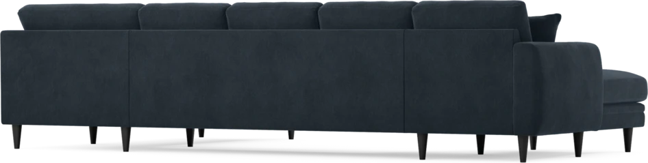Eden - 3-sits soffa med schäslong vänster och divan höger - Blå