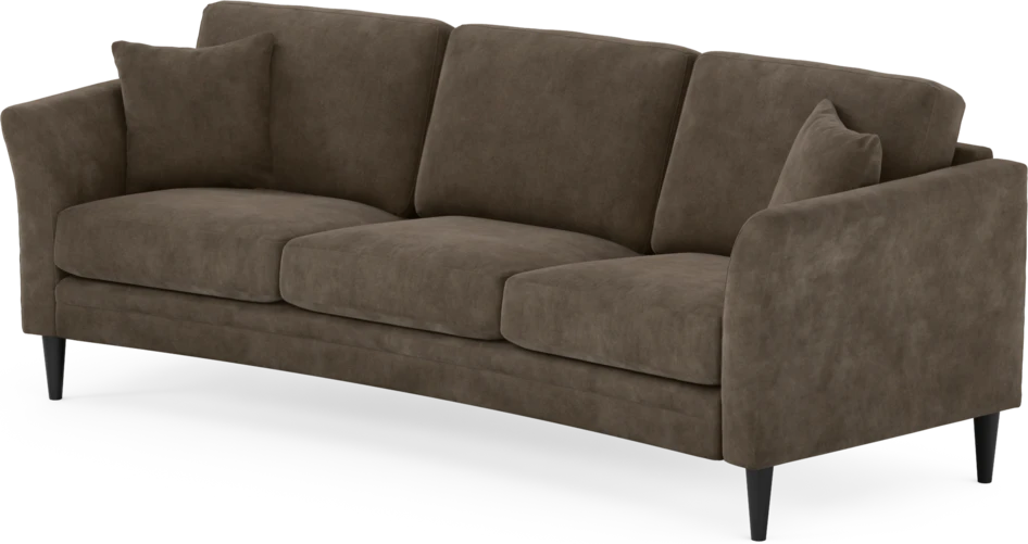 Eden - 3-sits soffa svängd - Brun
