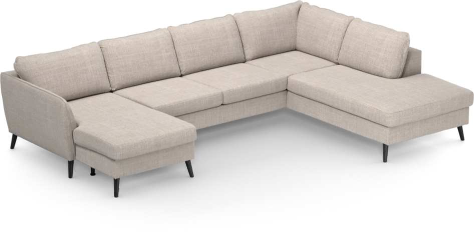 County - 3-sits soffa med schäslong vänster och divan höger - Beige