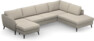 County - 3-sits soffa med schäslong vänster och divan höger - Beige