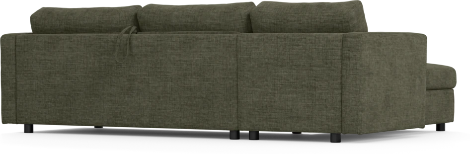 Lindö - Bäddsoffa 2,5-sits med schäslong, vändbar - Grön