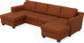 Friday - 2-sits soffa med två schäslonger - Orange