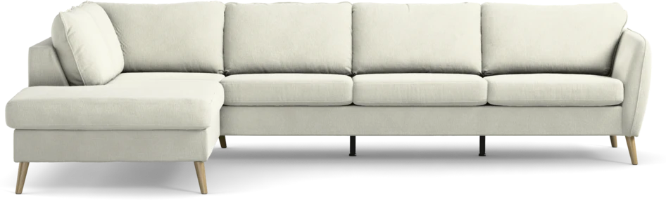 County - 3-sits soffa med divan vänster - Vit