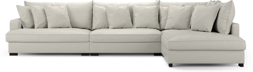 Rossi - 4-sits soffa med divan höger - Vit