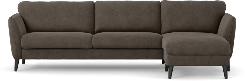 Bridge - 3-sits soffa med schäslong höger - Gul