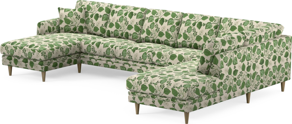 Eden - 3-sits soffa med schäslong vänster och divan höger - Flerfärgad
