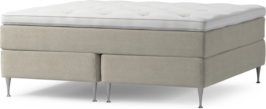 Delux Dream - Kontinentalsäng, dubbelsäng med bäddmadrass och sängben - Beige