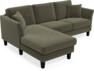 Eden - 2-sits soffa med schäslong - Brun