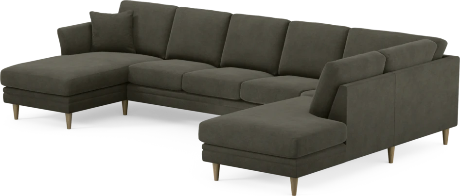 Eden - 3-sits soffa med schäslong vänster och divan höger - Grå