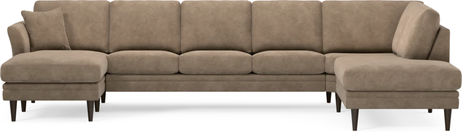 Eden - 3-sits soffa med schäslong vänster och divan höger - Beige