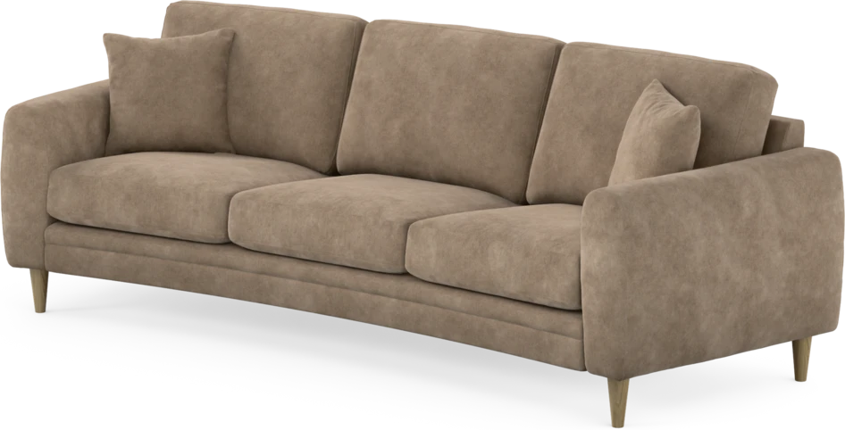Eden - 3-sits soffa svängd - Beige