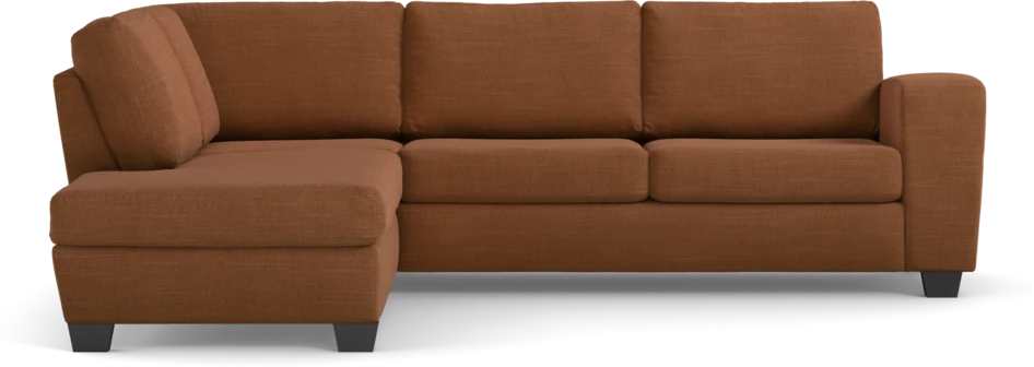 Friday - 2,5-sits soffa med divan vänster - Orange