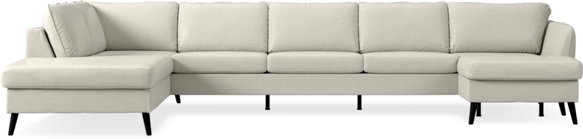 County - 4-sits soffa med divan vänster och schäslong höger - Vit