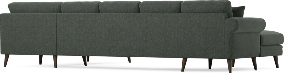 Eden - 3-sits soffa med schäslong vänster och divan höger - Grön