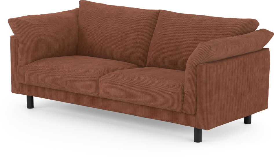 Cherrie - 2,5-sits soffa, fast klädsel - Orange
