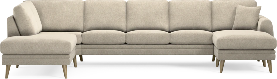 Eden - 3-sits soffa med divan vänster och schäslong höger - Beige