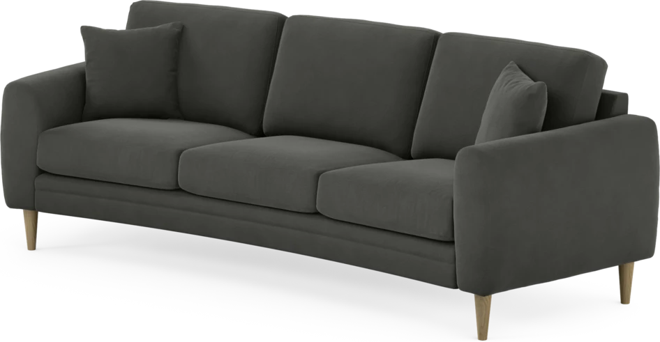 Eden - 3-sits soffa svängd - Grå