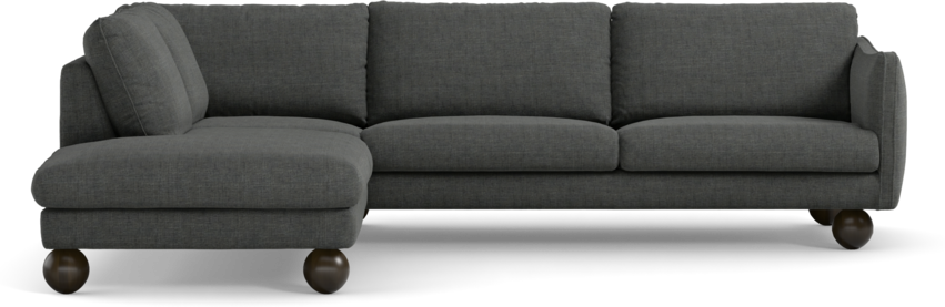 Madison - 3-sits soffa med divan vänster - Grå